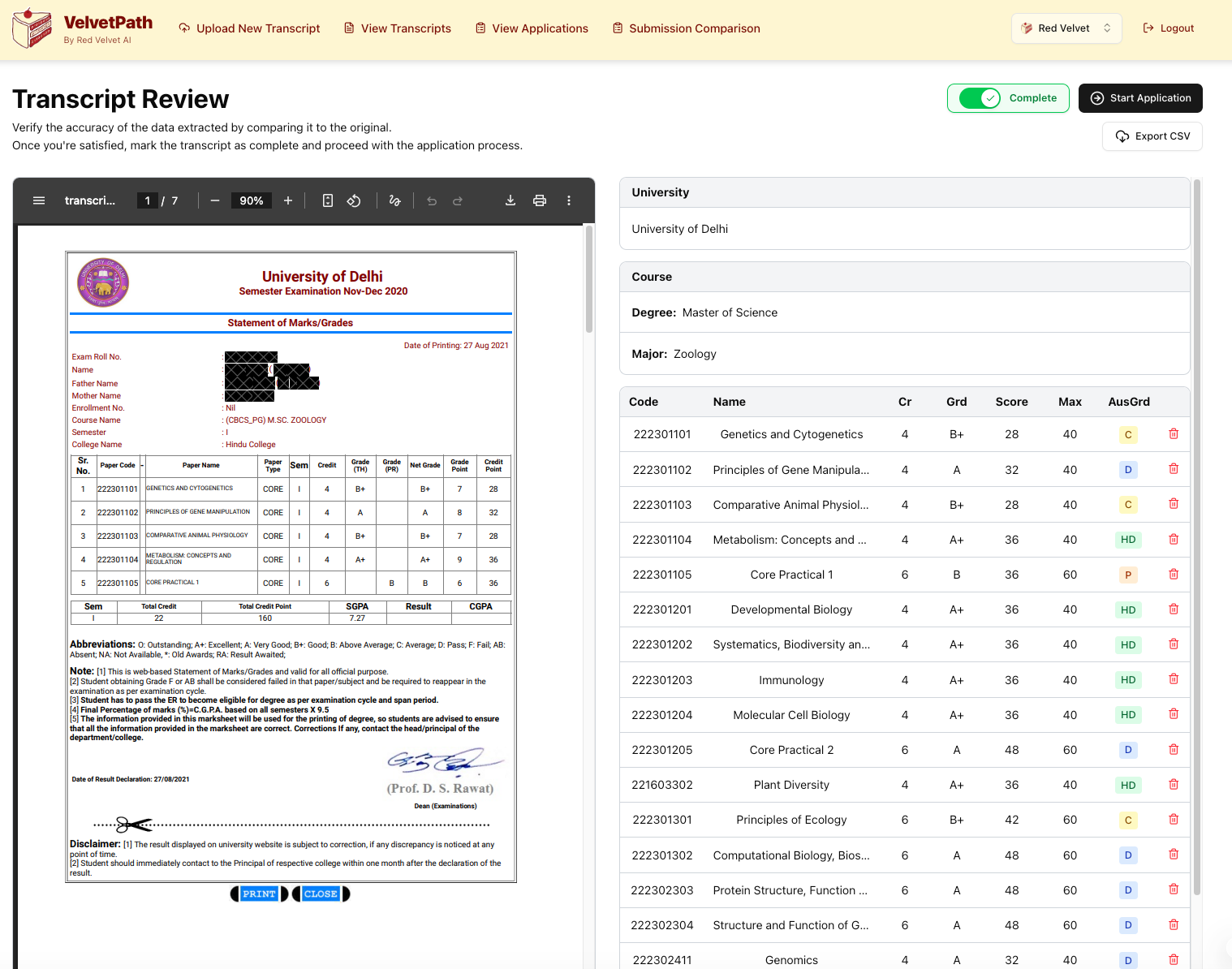 Transcript Intelligence & Course Mapping